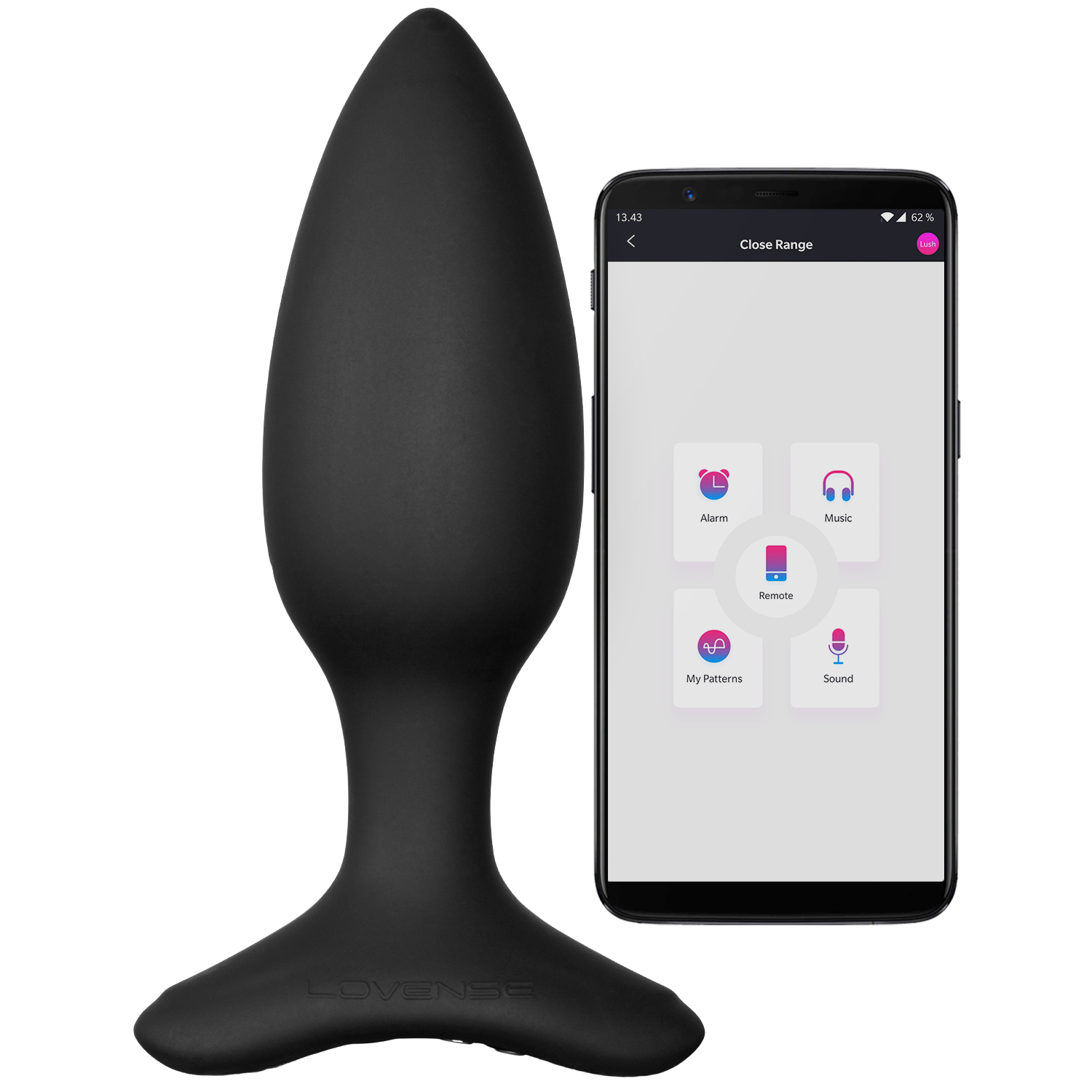 Lovense Hush 2 Small App-controlled Butt Plug - Black