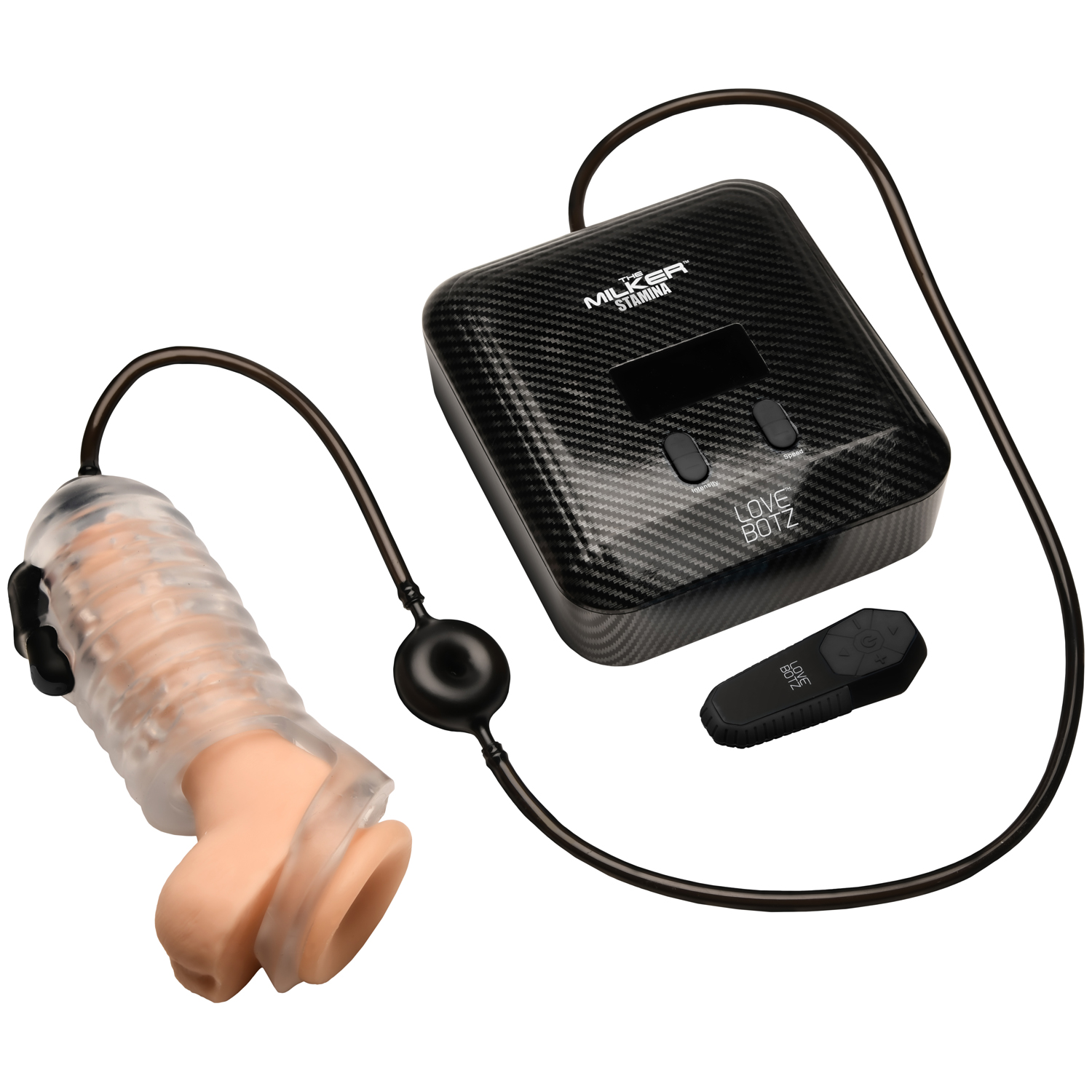 LoveBotz The Milker Stamina Automatic Masturbator - Clear
