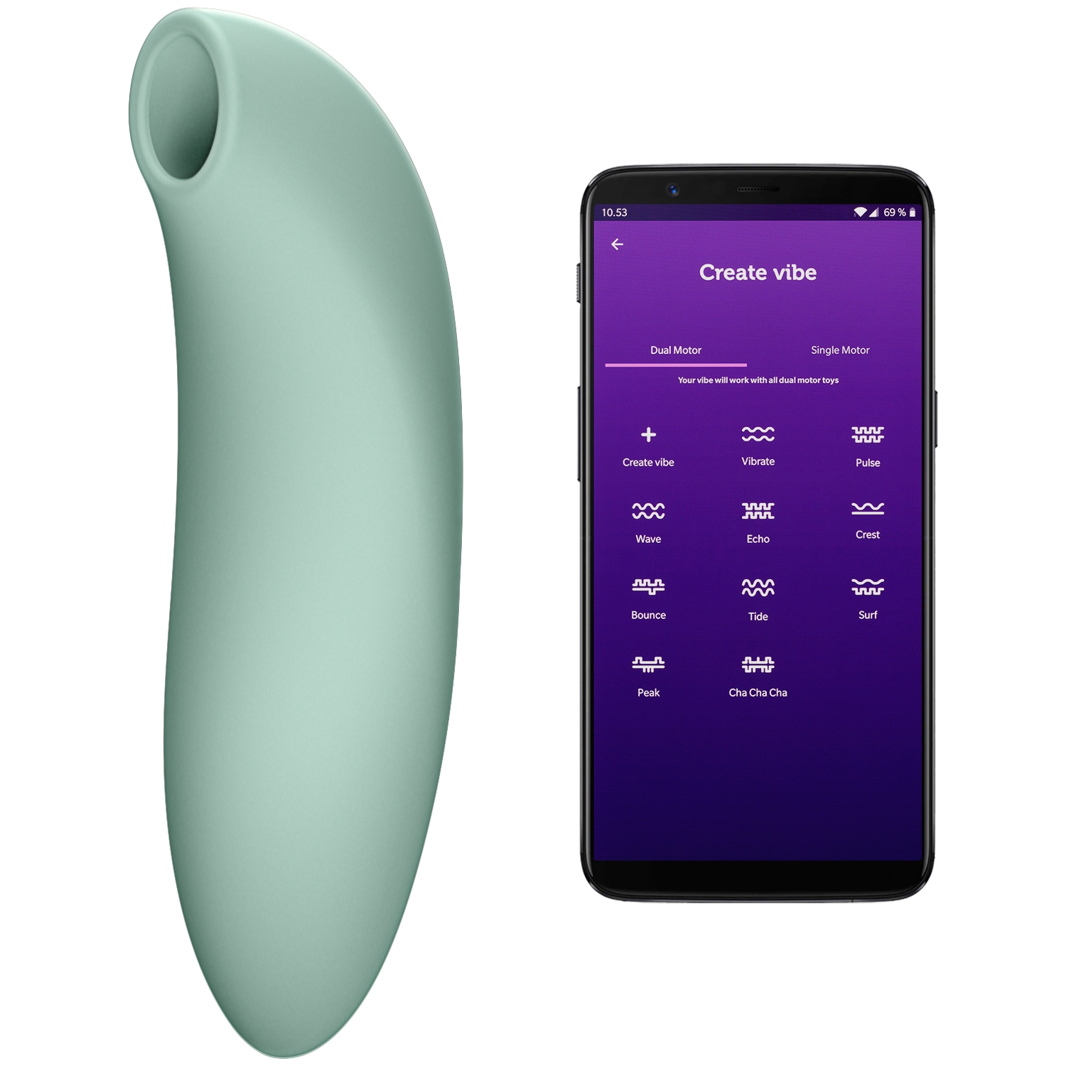 We-Vibe Melt 2 App Controlled Suction Vibrator - Green