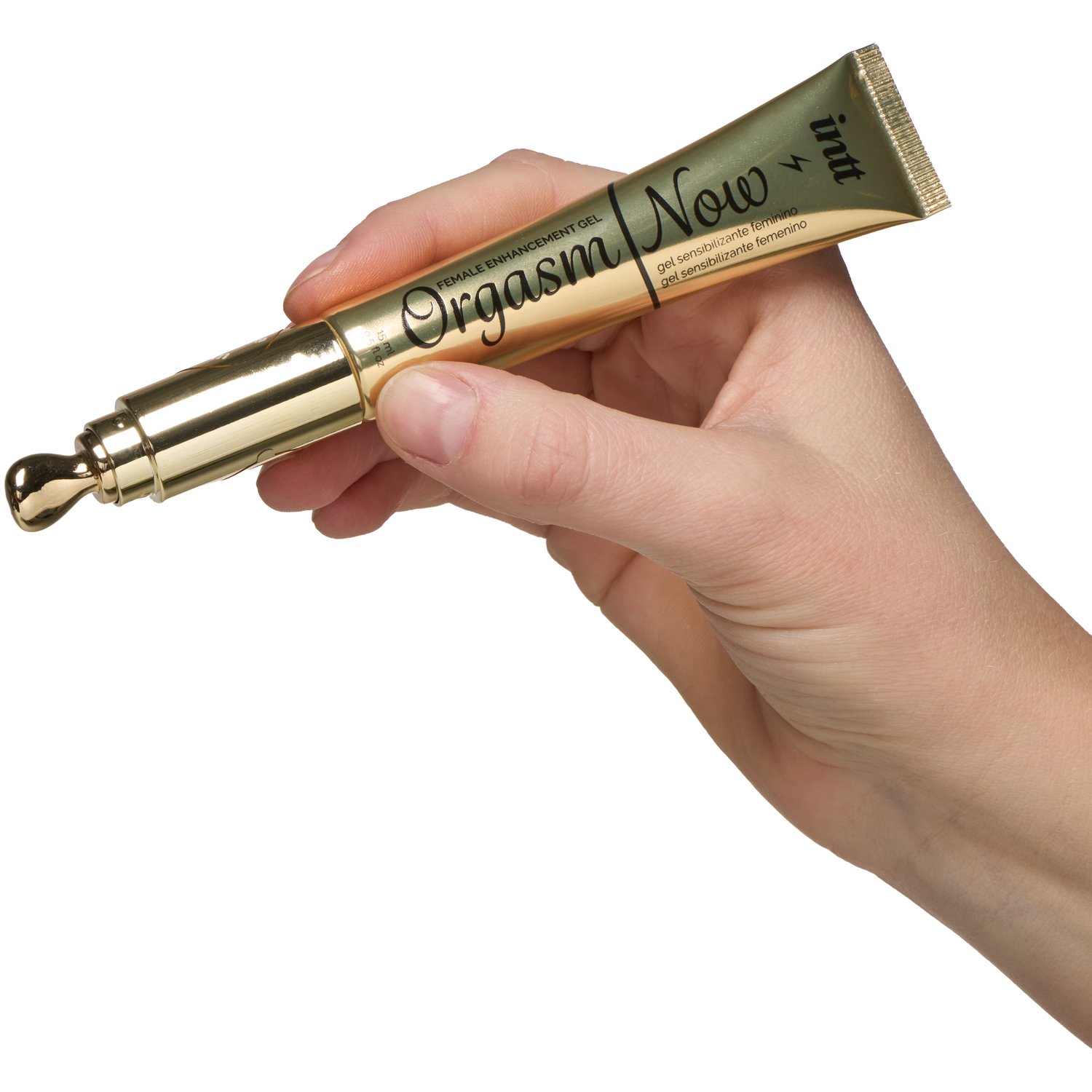 Intt Orgasm Now Stimulating Gel with Vibrating Applicator - Gold