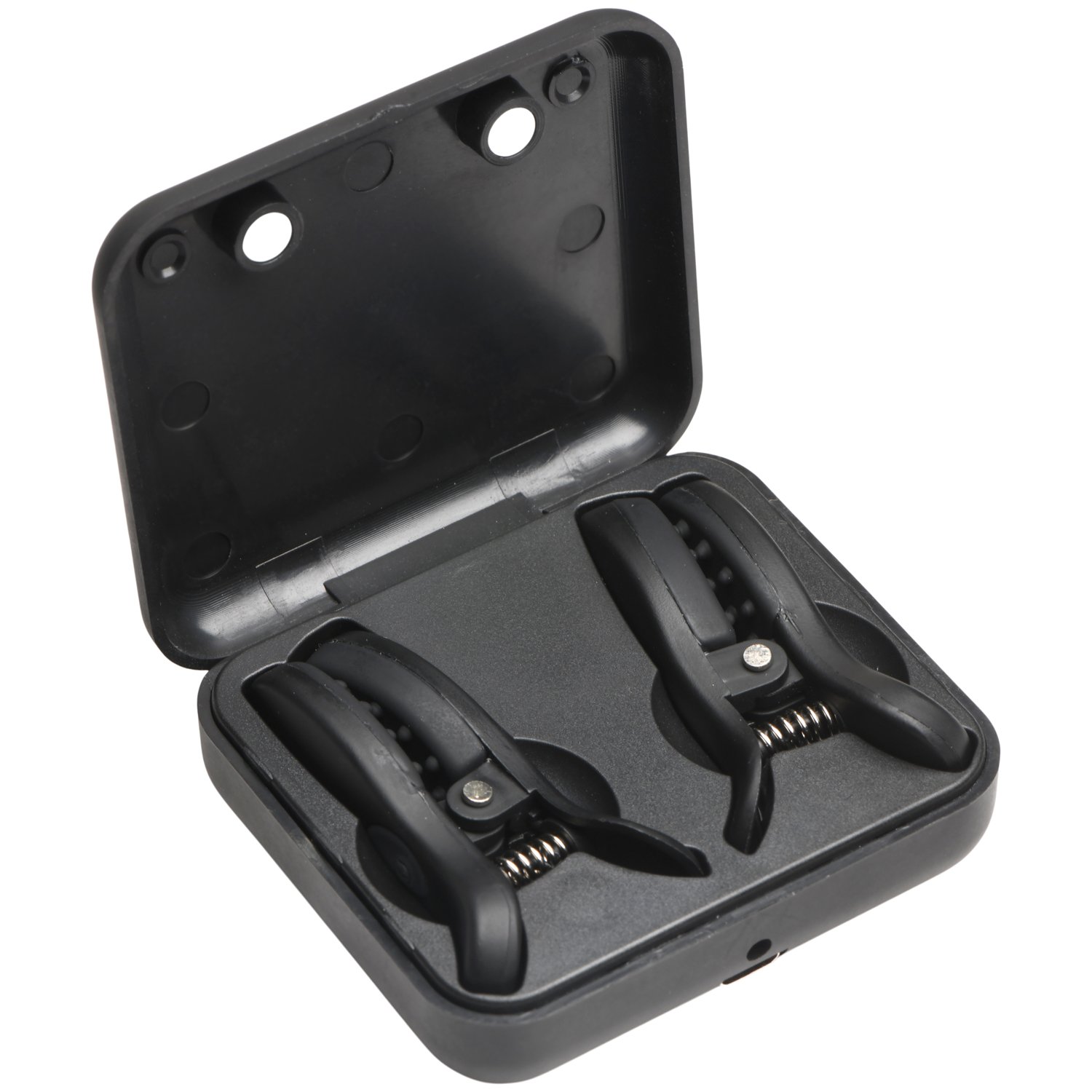 Master Series Dark Grip Vibrating Nipple Clamps - Black