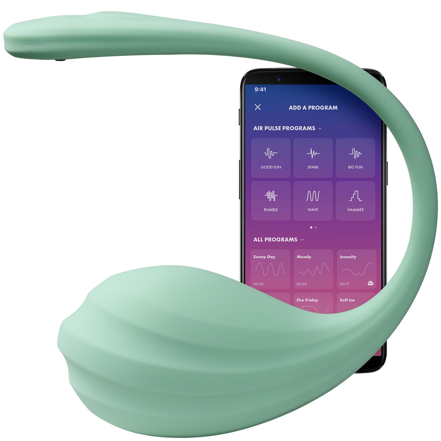 Satisfyer Smooth Petal Vibrating Egg - Green