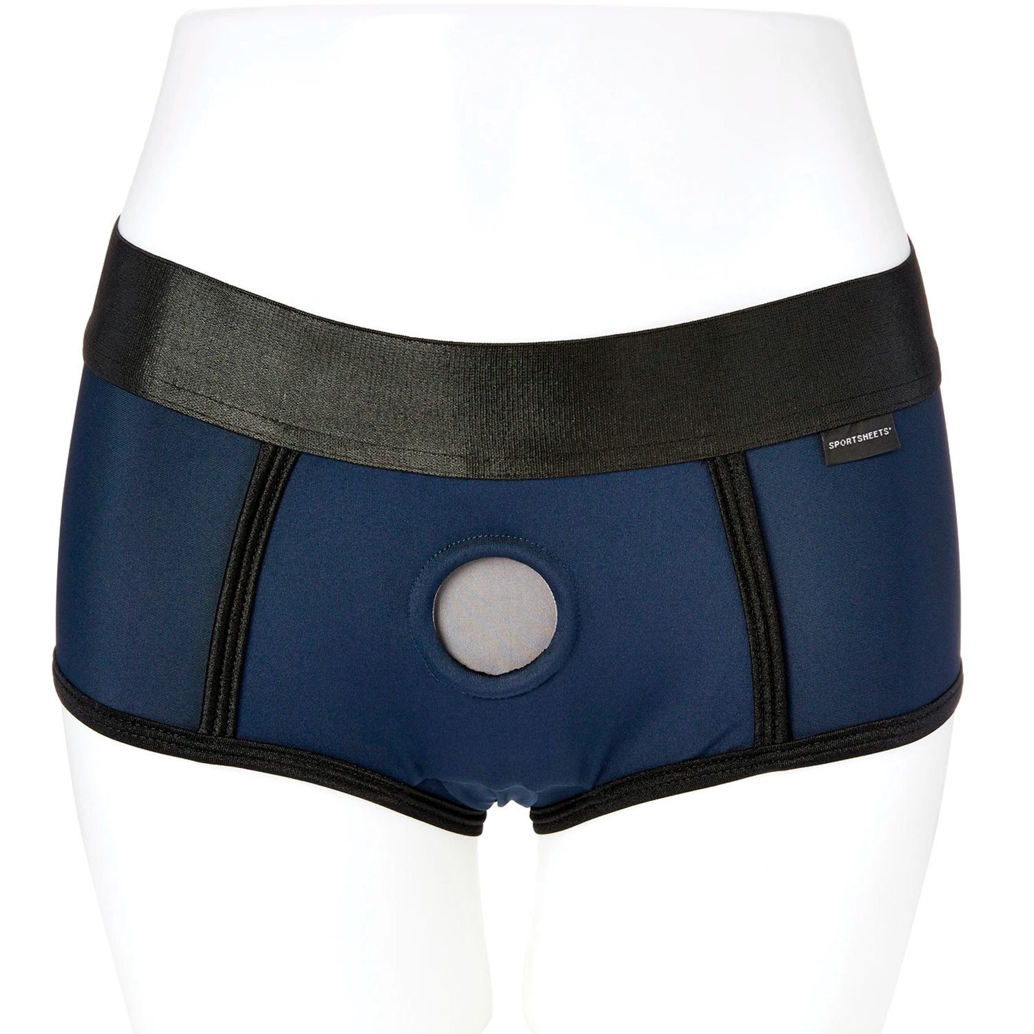 Sportsheets Em.Ex Fit Harness - Dark Blue - L