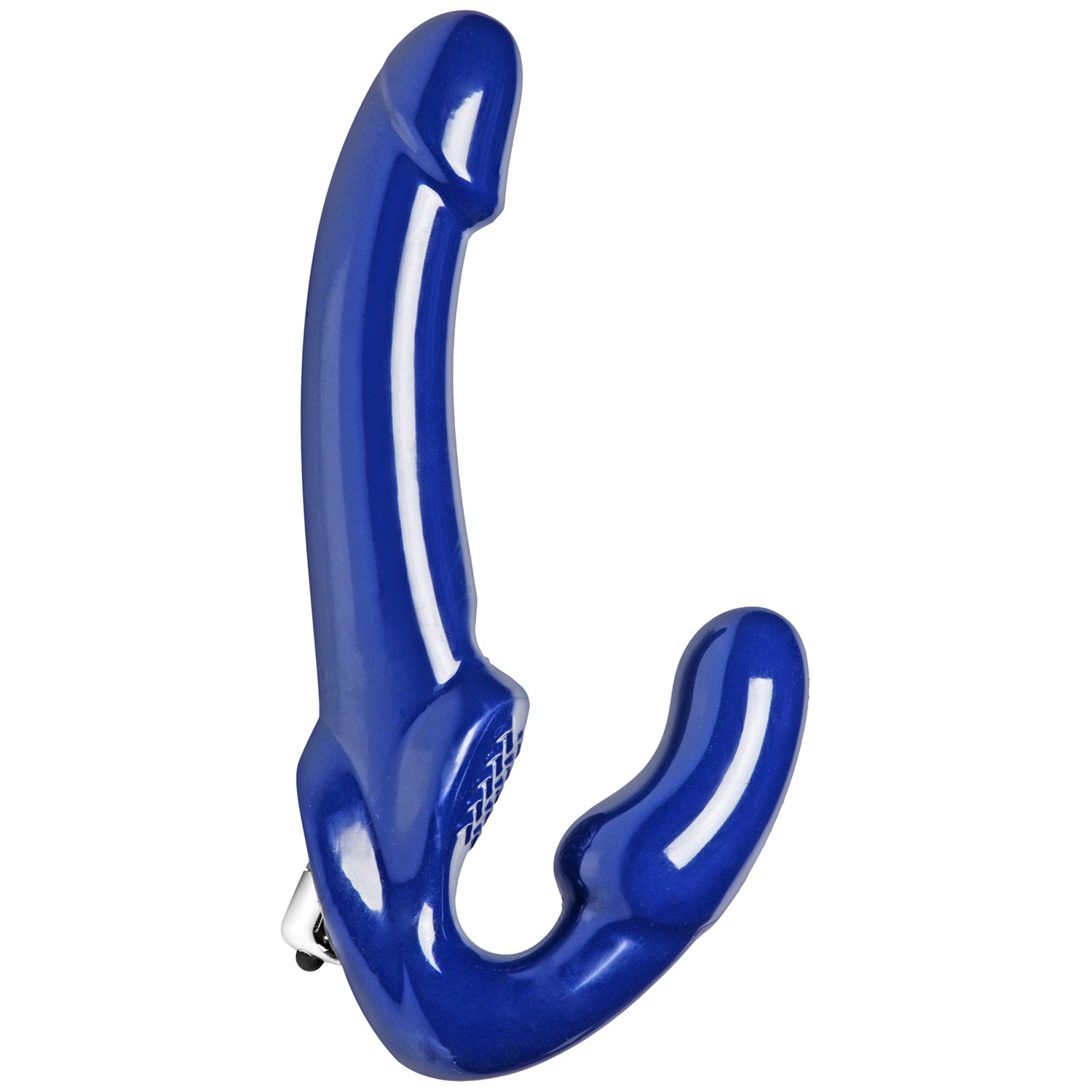 Strap U Revolver II Vibrating Strapless Strap-On Dildo - Blue